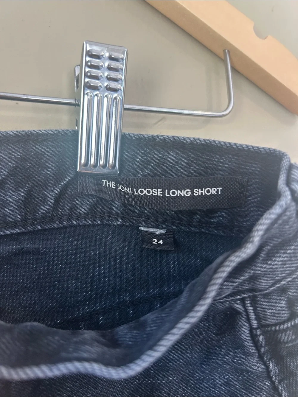 Denim Forum The Joni Loose Long Short Black Denim